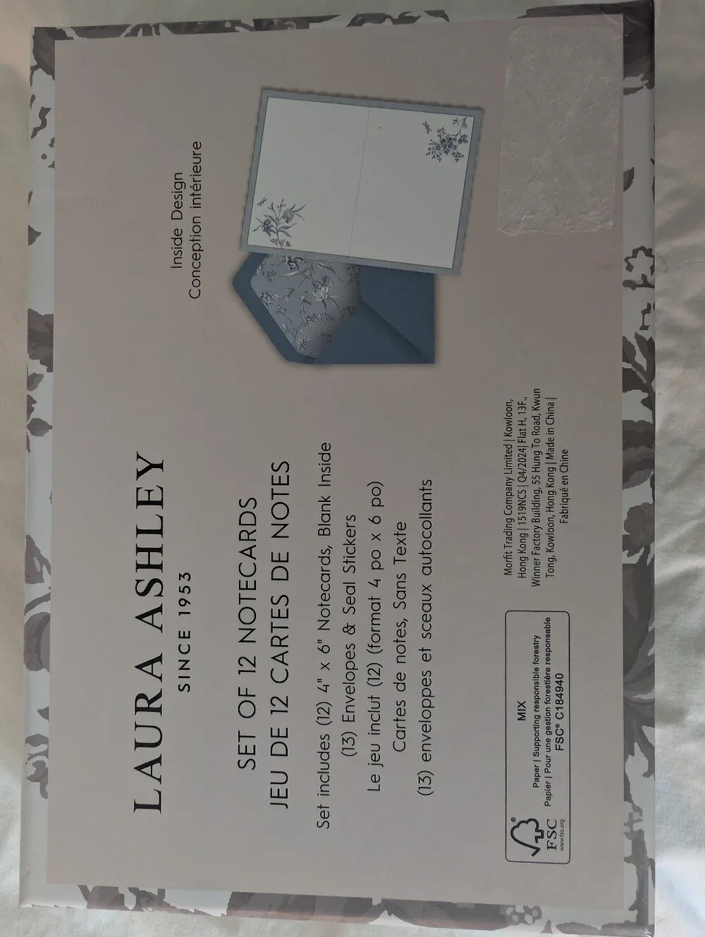 2 For $10 Set Of Two Boxed Laura Ashley Thank You Cards